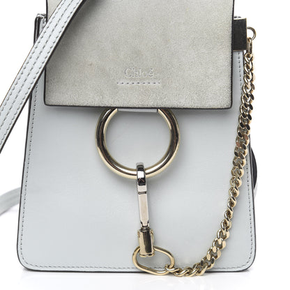 Chloe Suede Calfskin Mini Faye Bracelet Bag Airy Grey 10 of 11