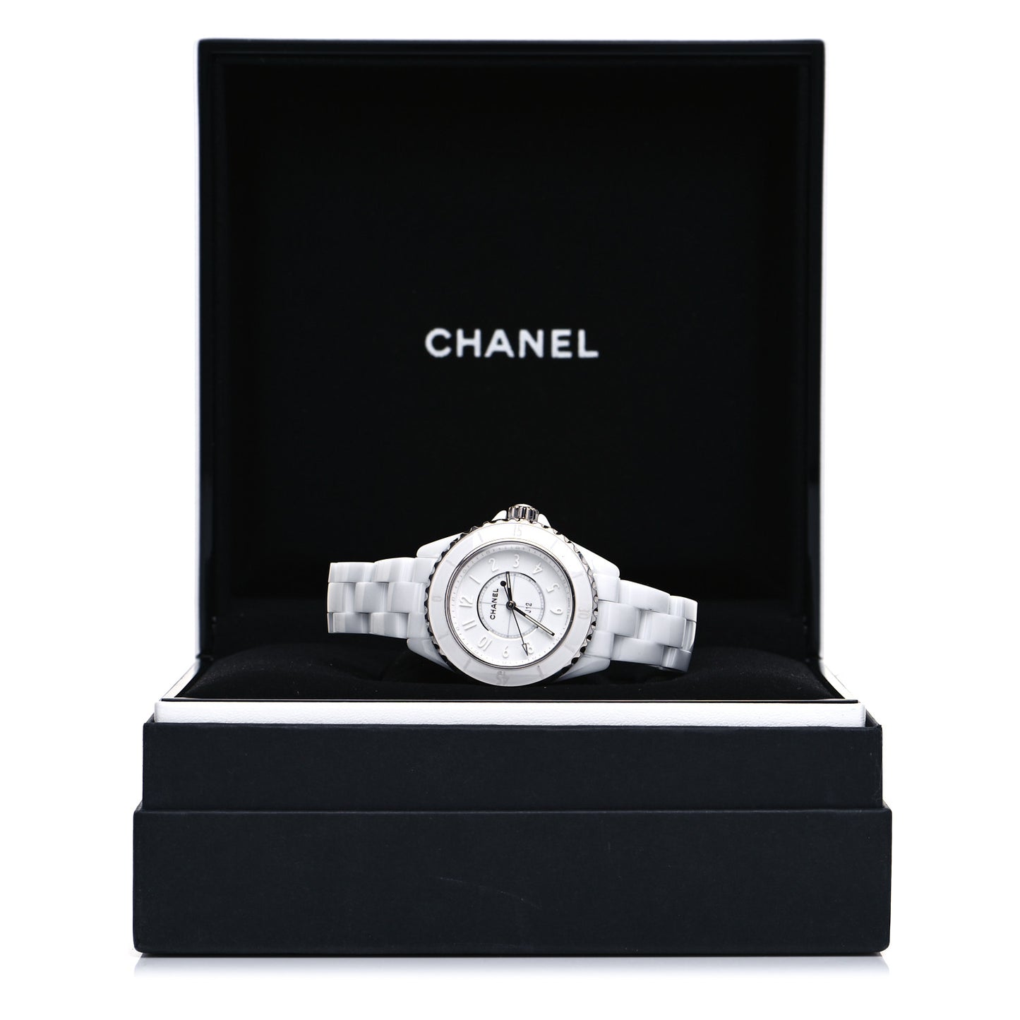 Stainless Steel Ceramic 33mm J12 Phantom Quartz Watch White