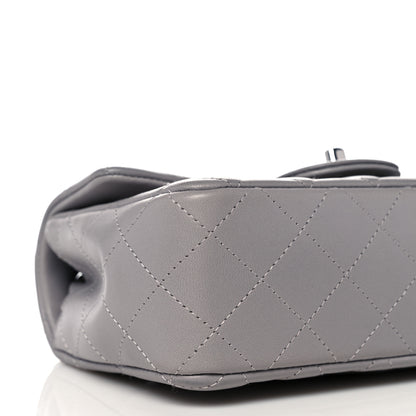 Chanel Lambskin Quilted Mini Rectangular Flap Grey 8 of 10