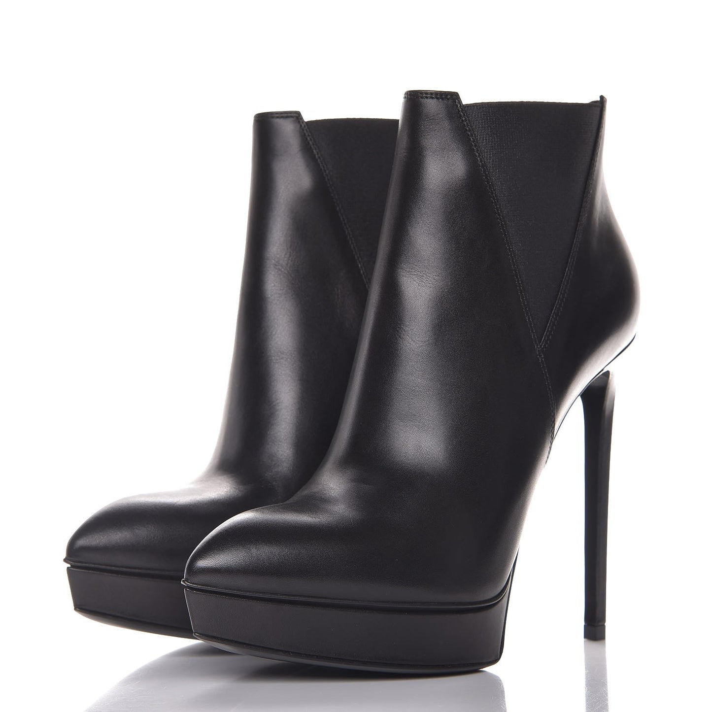Calfskin Janis 105 Ankle Boots 39.5 Black