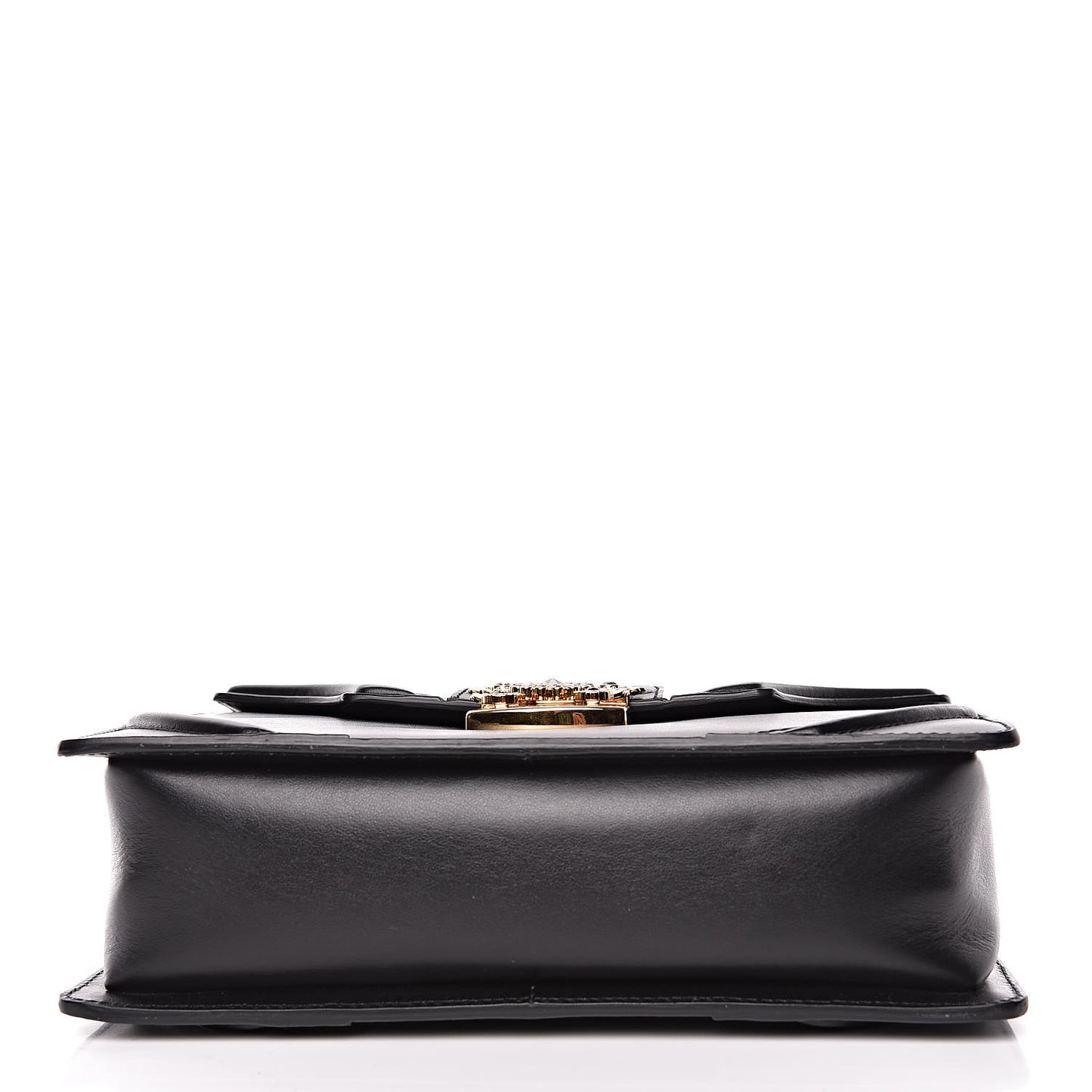 Calfskin Flower Top Handle Black