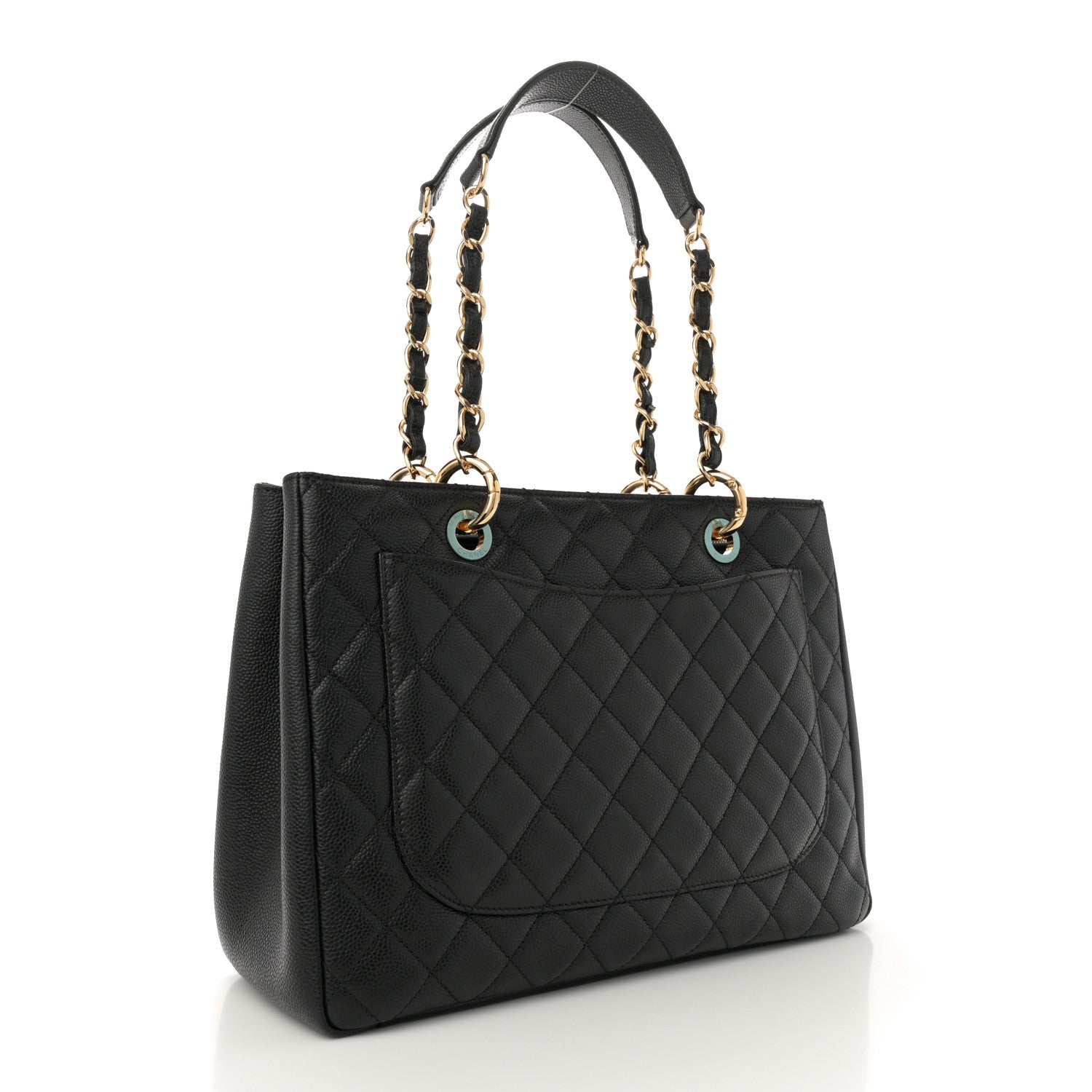 Chanel Caviar Quilted Grand Shopping Tote GST Black 3 of 10