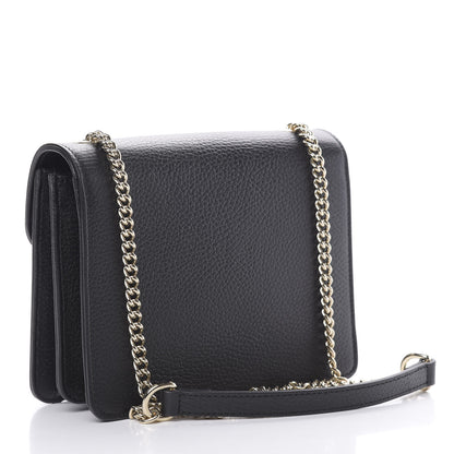 Gucci Dollar Calfskin Small Interlocking G Shoulder Bag Black 3 of 10