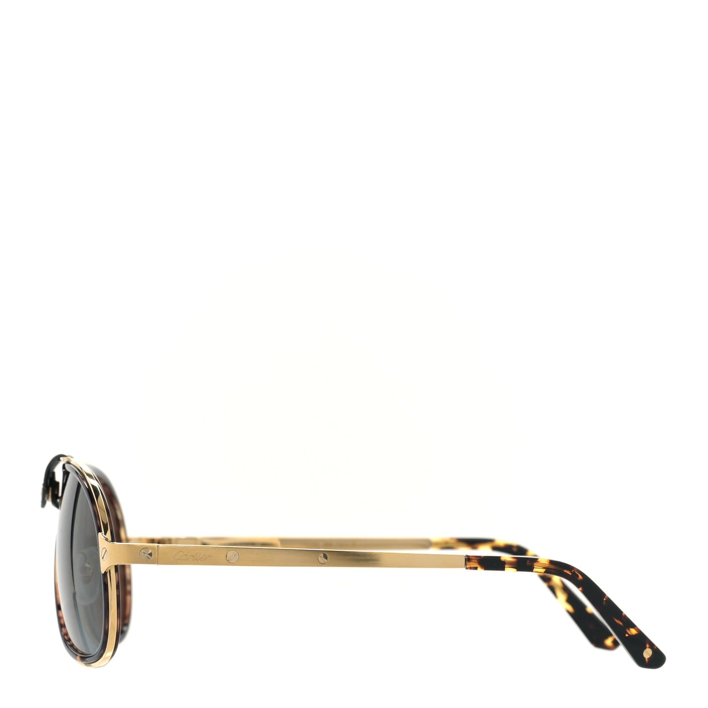 Santos de Cartier Sunglasses Havana Gold Grey