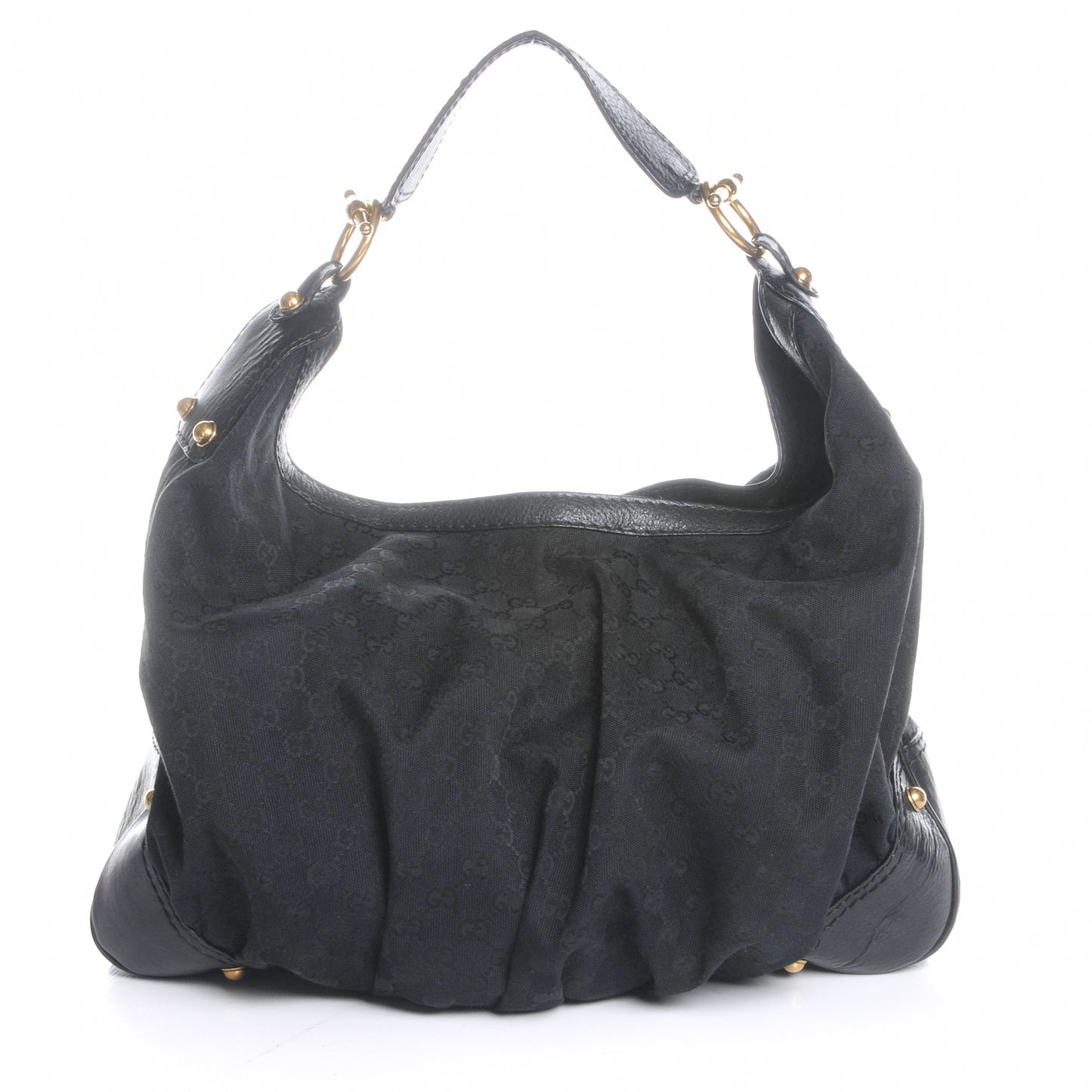 Monogram Large Jockey Hobo Black