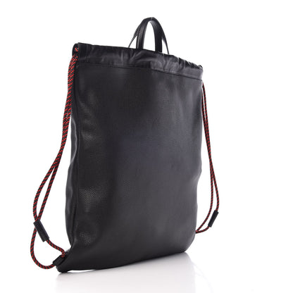 Gucci Calfskin Logo Drawstring Backpack Black 4 of 7