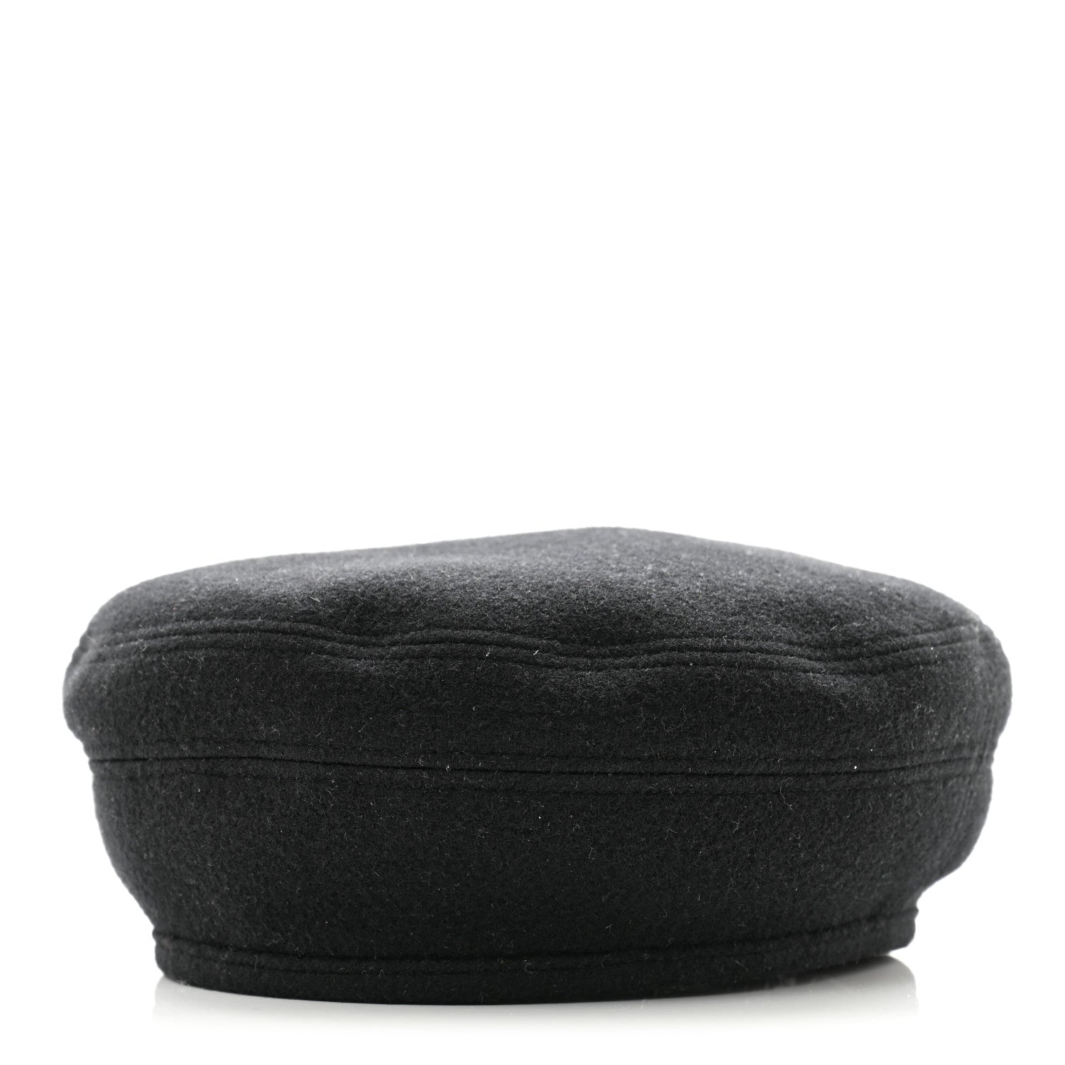 Hermes Wool Cashmere Saint Honore Drap Beret 59 Black 1 of 8