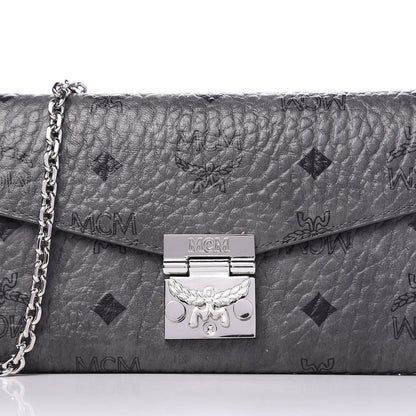 MCM Visetos Large Patricia Wallet On Chain Phantom Grey 10 of 11