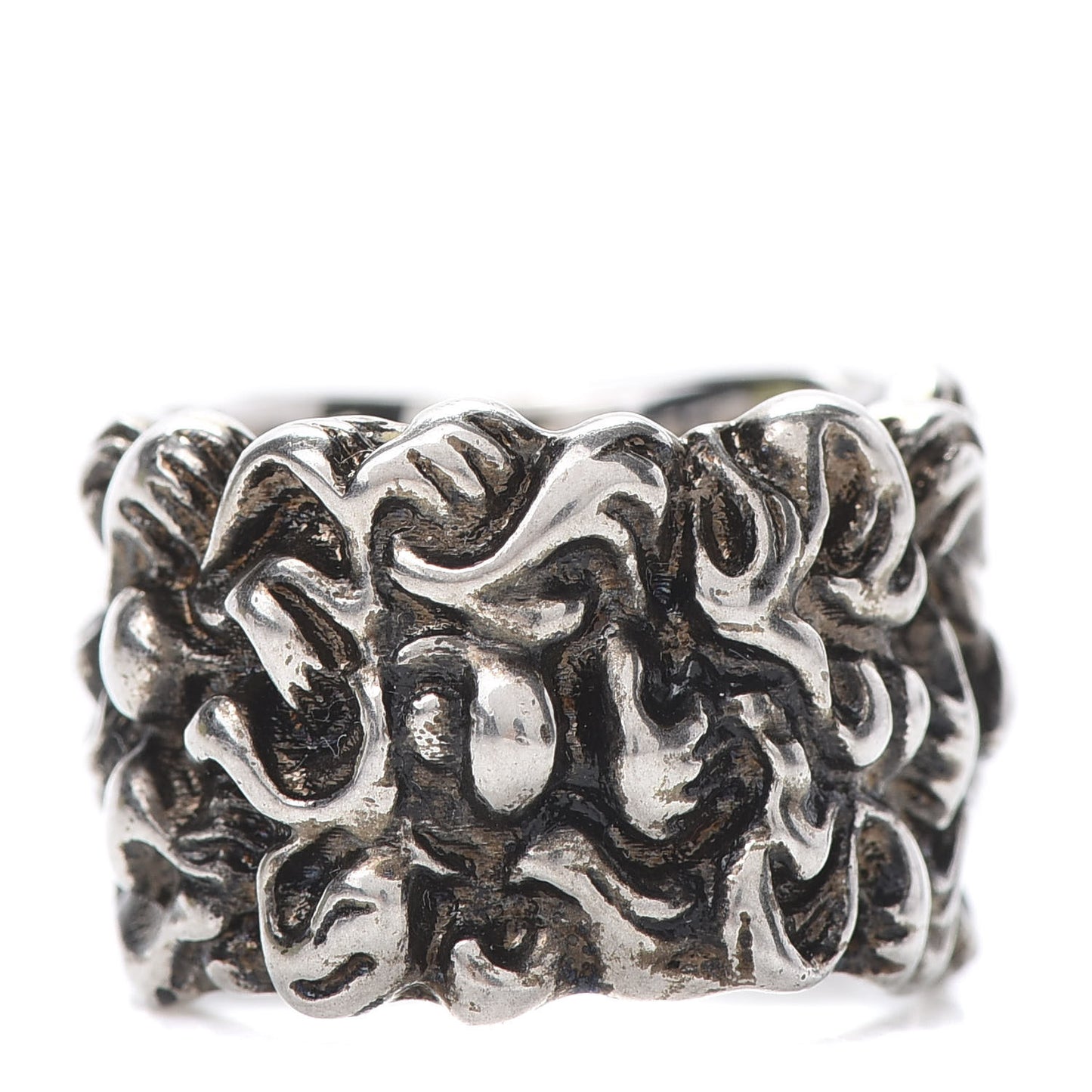 Metal Lion Mane Ring 6.25 Aged Silver