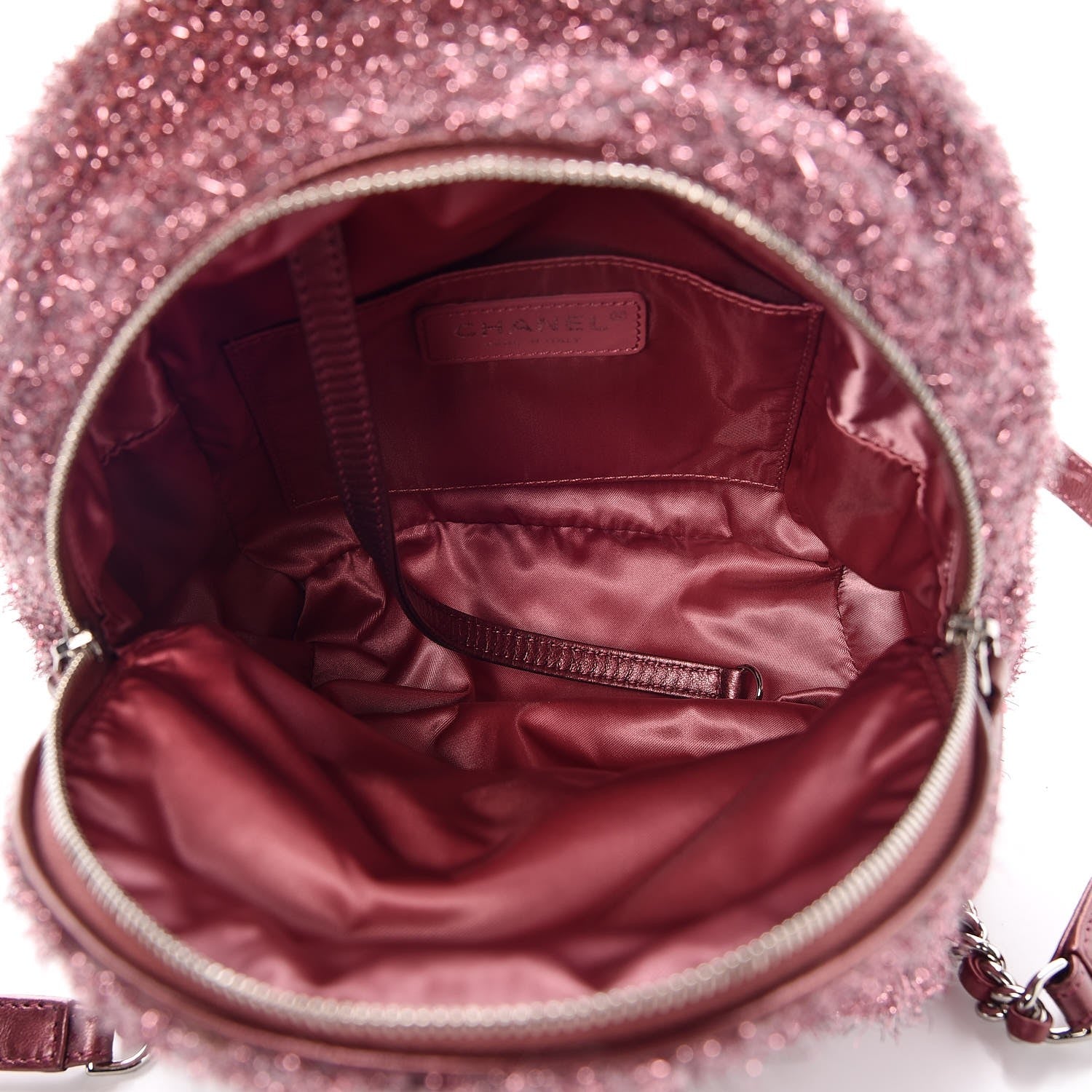 Chanel Lurex Knit Mini Pluto Glitter Backpack Pink 5 of 7