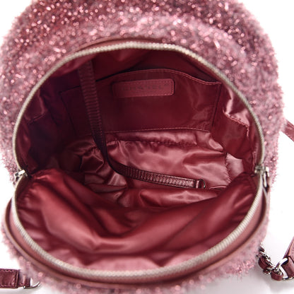Chanel Lurex Knit Mini Pluto Glitter Backpack Pink 5 of 7