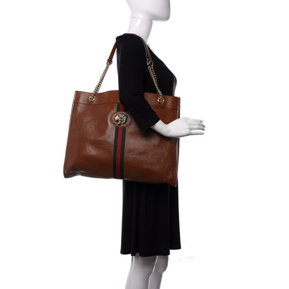 Gucci Calfskin Large Rajah Chain Tote Cuir 2 of 15