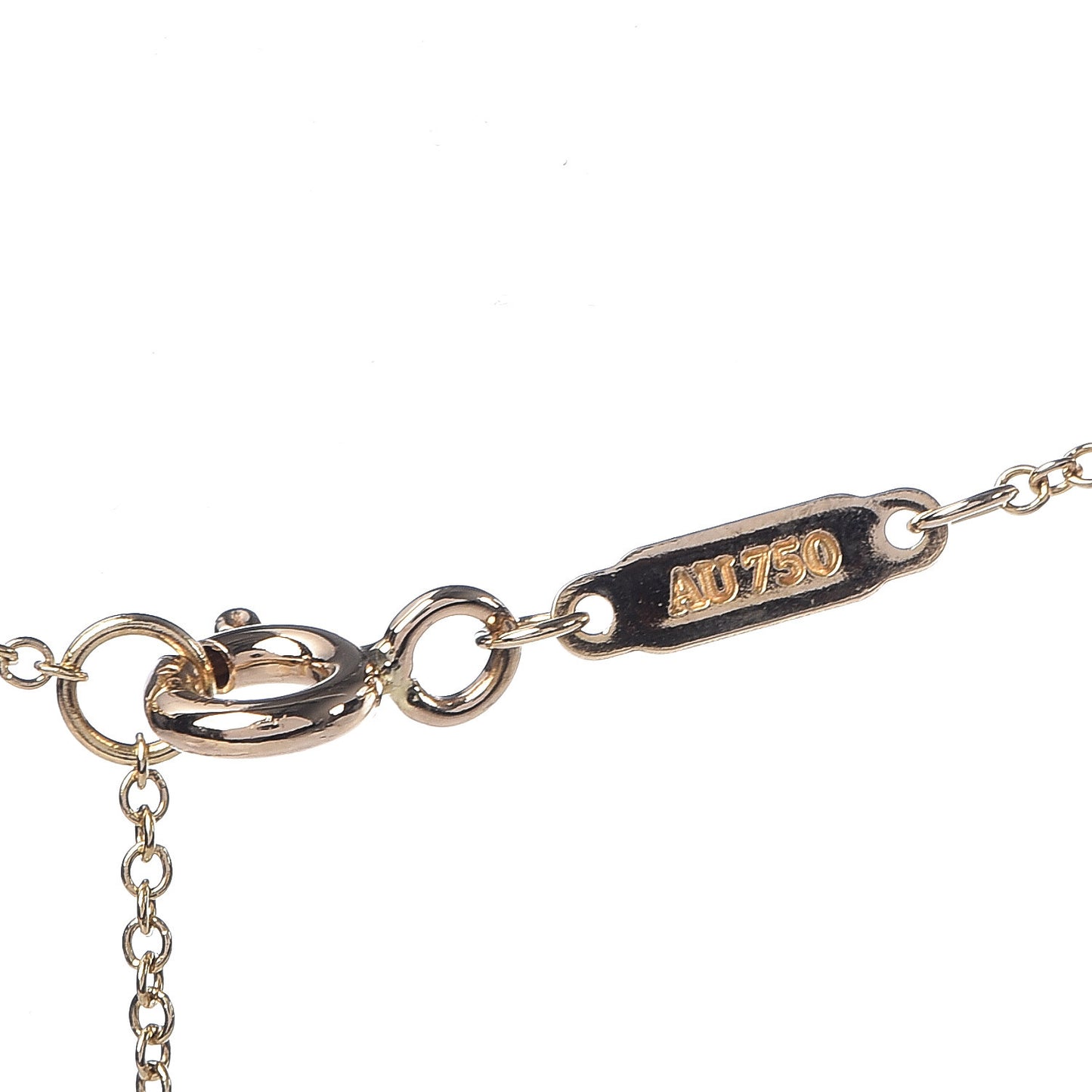 18K Yellow Gold Small T Smile Pendant Necklace