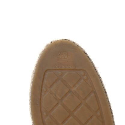 Chanel Lambskin CC Espadrilles 40 Beige Black 6 of 7