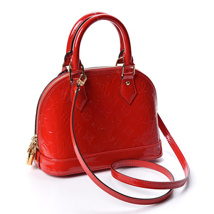 Louis Vuitton Vernis Alma BB Cherry 2 of 10