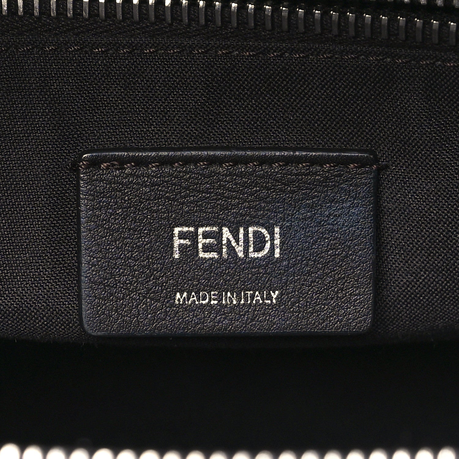 Fendi Vitello Dolce Bi-Color FF 1974 Embossed Medium By The Way Boston Bag Black Maya 6 of 10