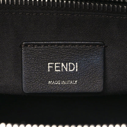 Fendi Vitello Dolce Bi-Color FF 1974 Embossed Medium By The Way Boston Bag Black Maya 6 of 10