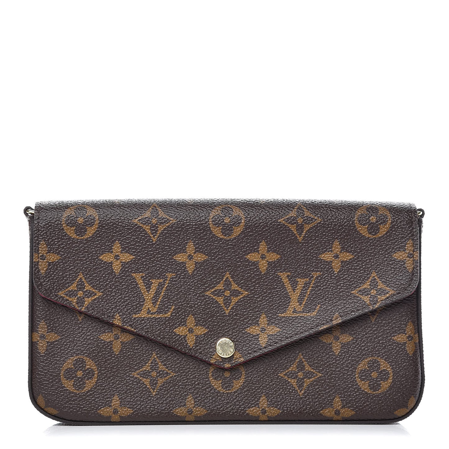 Monogram Pochette Felicie Chain Wallet Fuchsia
