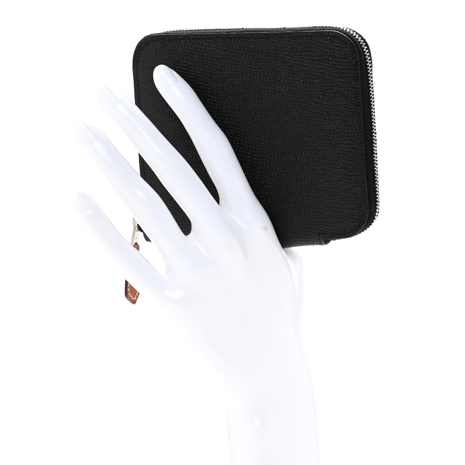 Hermes Epsom Silk'in Compact Wallet Black 2 of 9