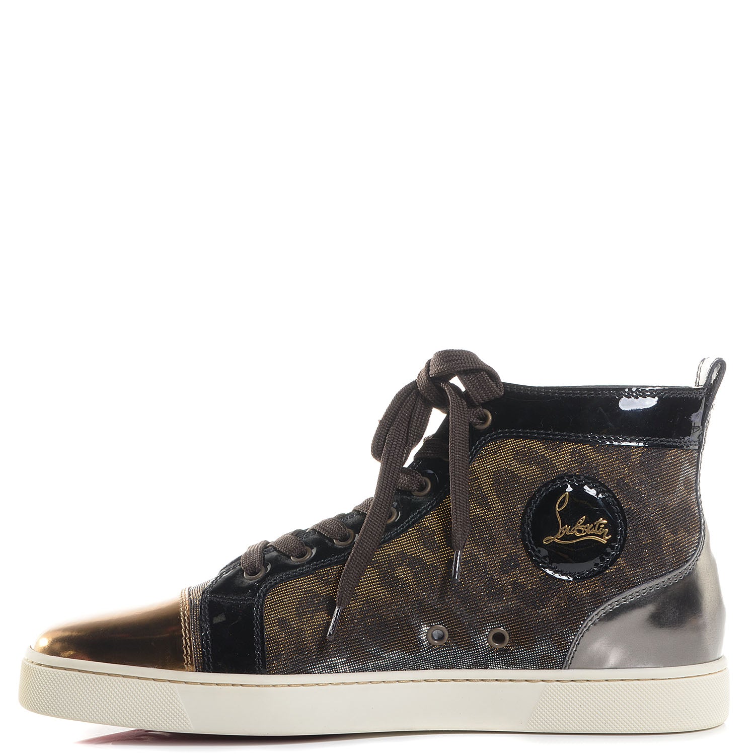 Christian Louboutin Mens Metallic Leopard Louis Flat Sneaker 45 1 of 4