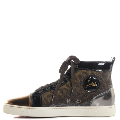 Christian Louboutin Mens Metallic Leopard Louis Flat Sneaker 45 1 of 4