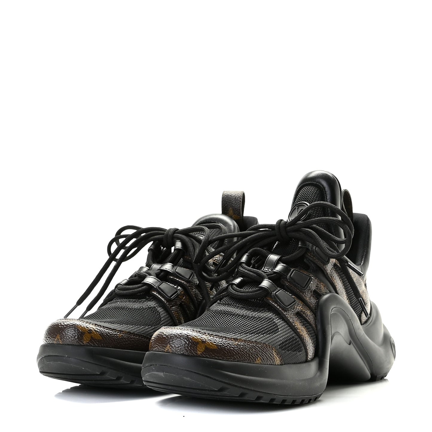 Calfskin Patent Monogram LV Archlight Sneakers 40 Black