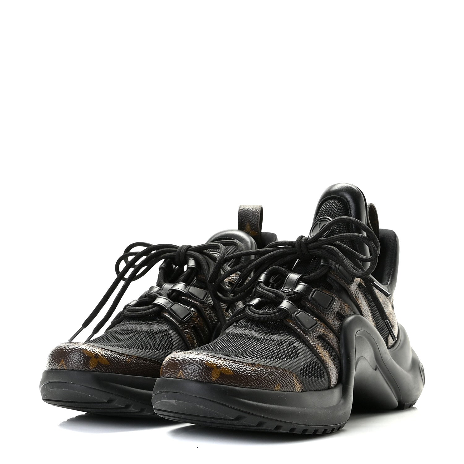 Louis Vuitton Calfskin Patent Monogram LV Archlight Sneakers 40 Black 2 of 13