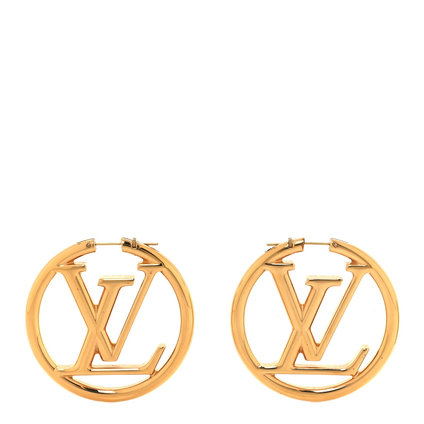 Metal Louise Hoop Earrings Gold