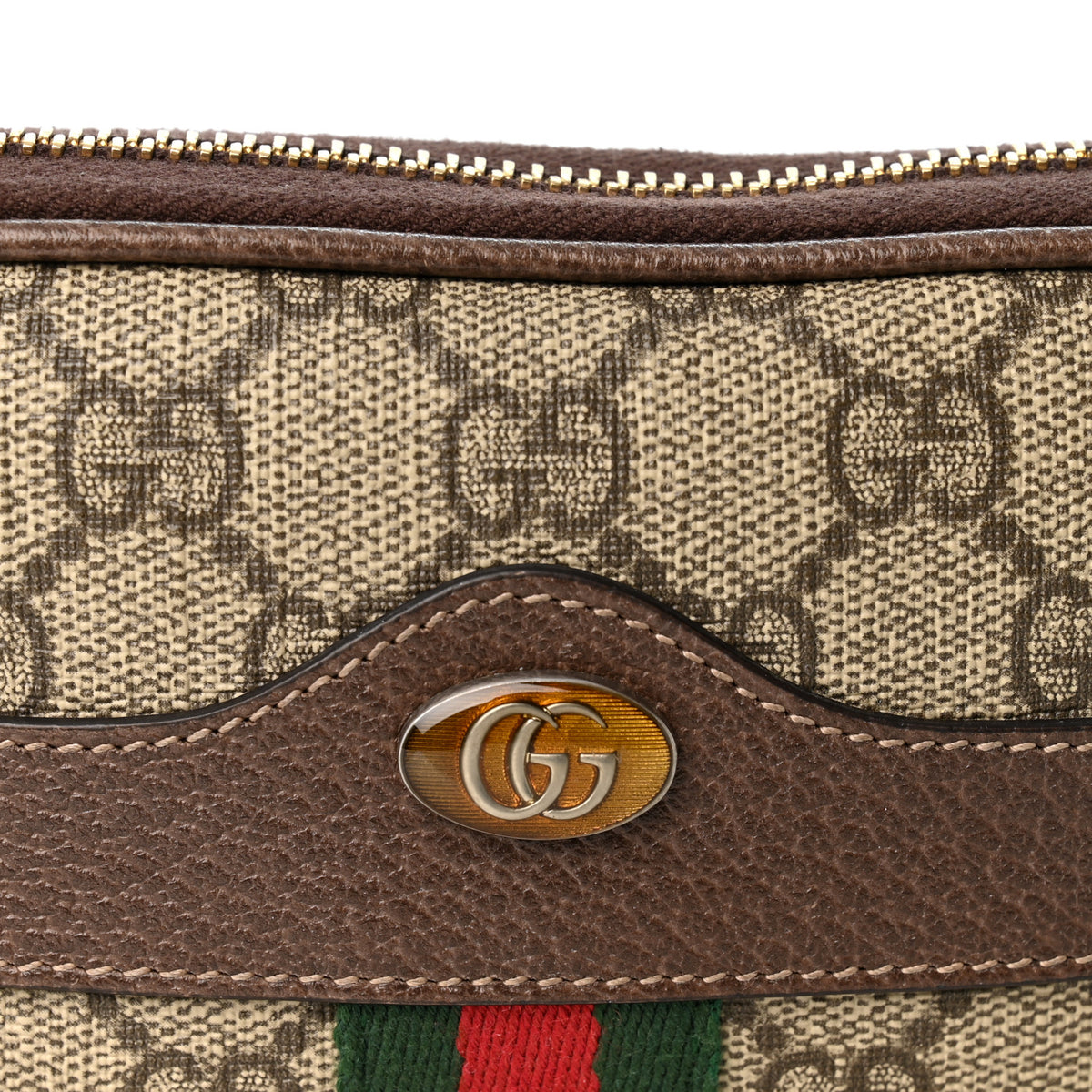 GG Supreme Monogram Ophidia Belted iPhone Case 75 30 Dark Brown