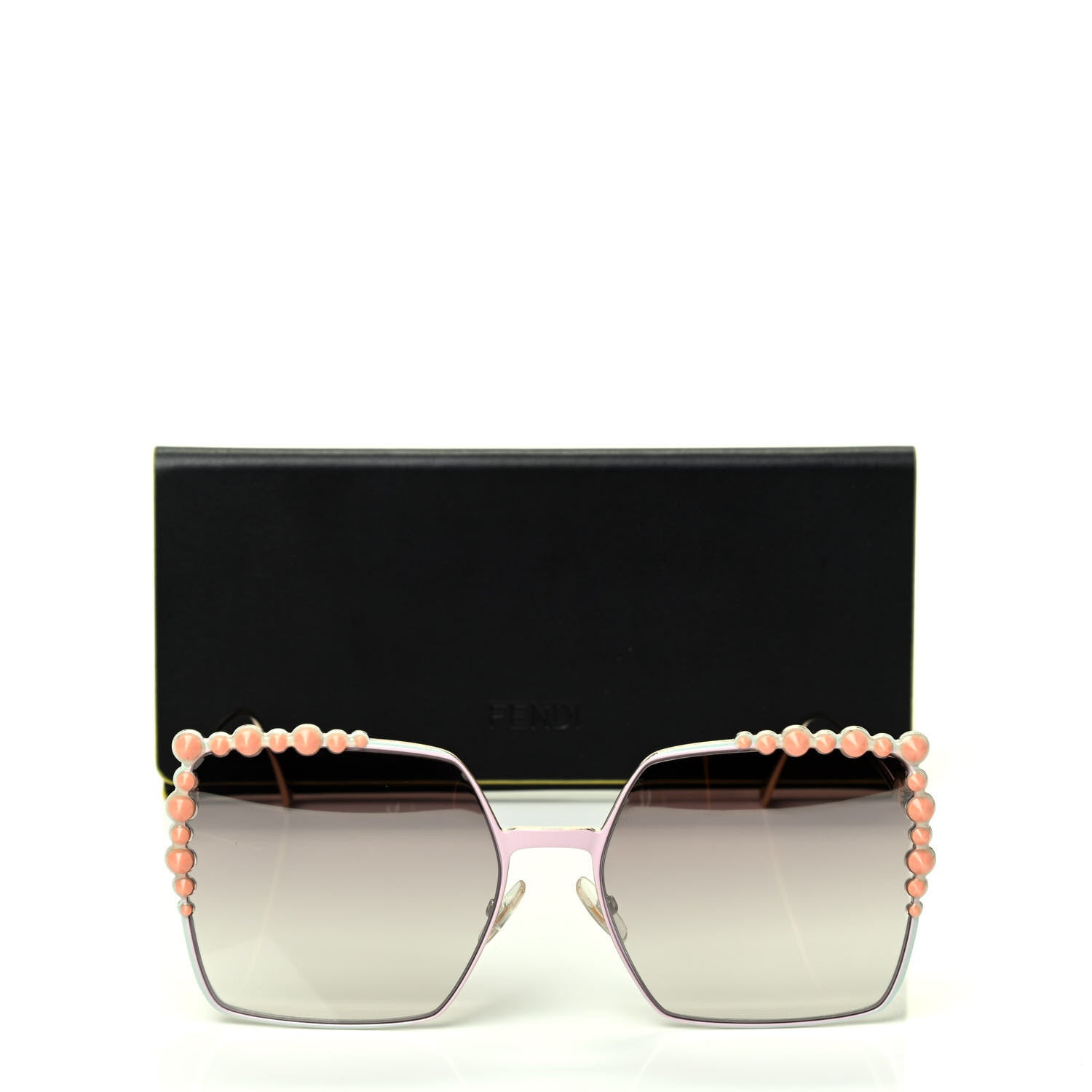 Fendi Square Dots Sunglasses FF 0259/S Gold 6 of 6
