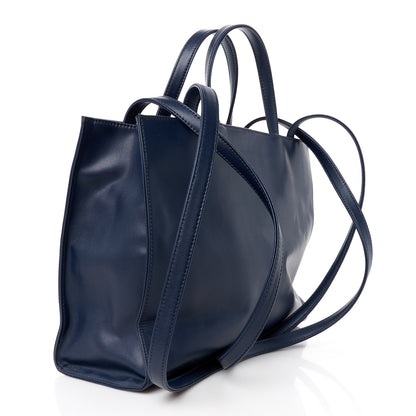 Telfar Vegan Leather Medium Shopping Bag Navy 3 of 10