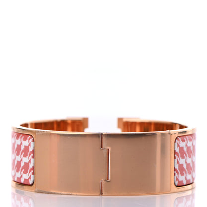 Hermes Enamel Cheval Pixel Wide Clic Clac H Bracelet L Terre Orange 2 of 3
