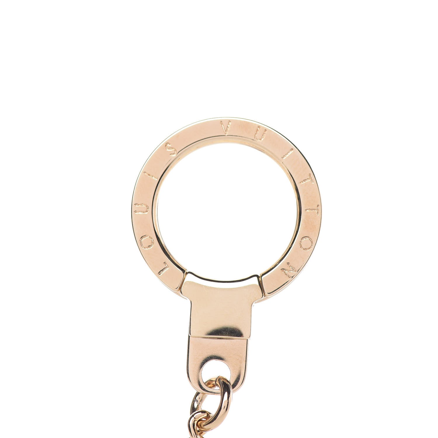 Louis Vuitton Metal Pochette Extender Key Ring Chain Gold 4 of 5