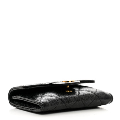Chanel Caviar Quilted Flap Card Holder Black 4 of 9
