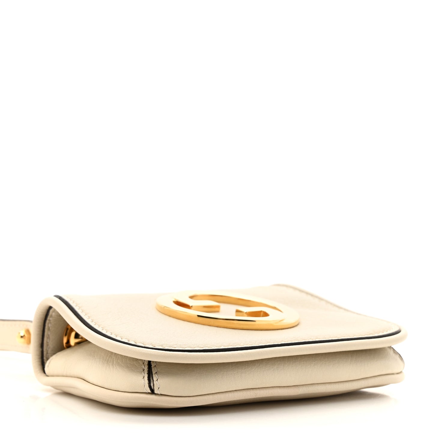 Roxy Calfskin Blondie Card Case Wallet with Strap Mystic White
