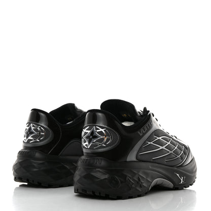 Louis Vuitton Monogram Discovery Lace Up Sneakers 9 Black Silver 4 of 8