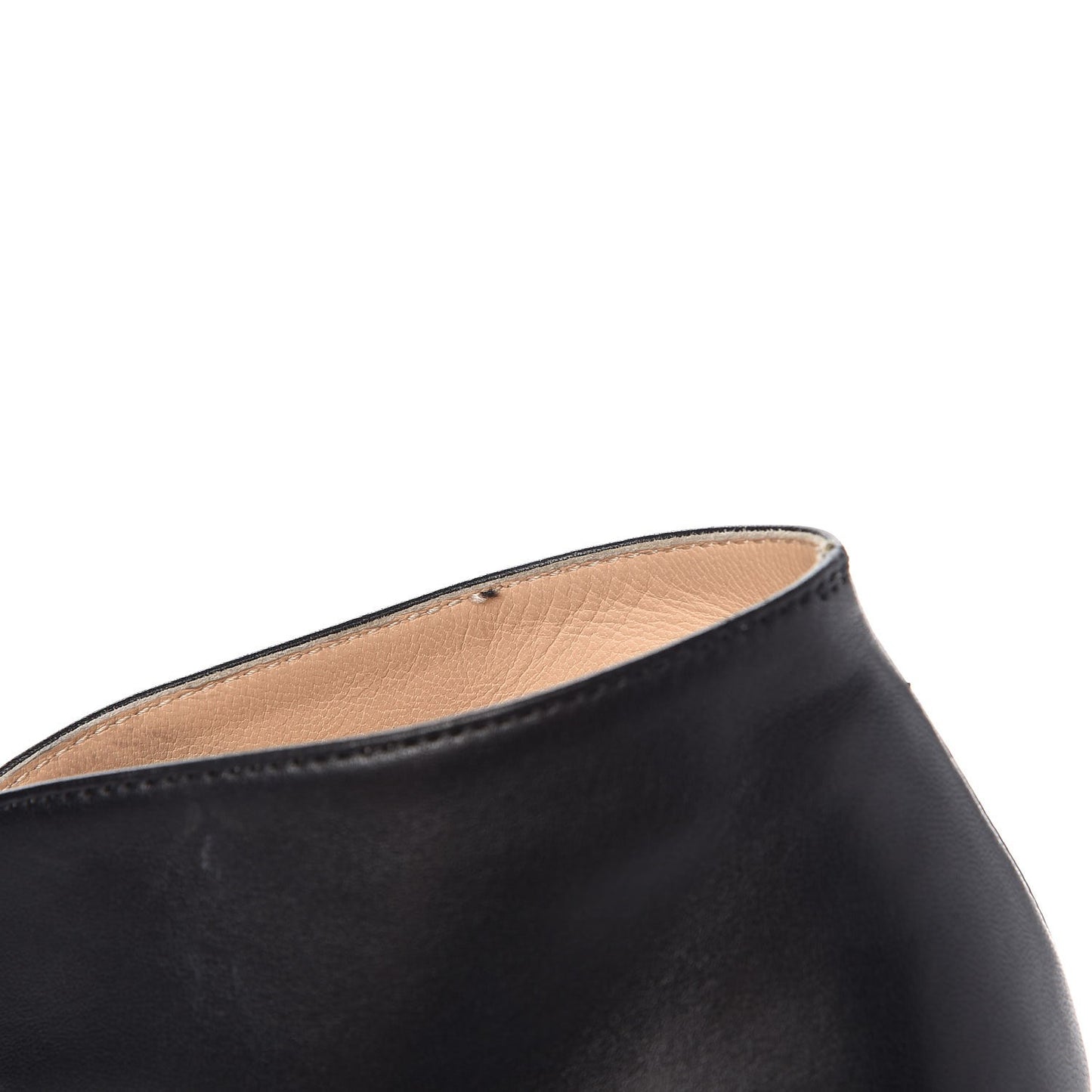 Lambskin CC Cap Toe Platform Short Boots 41 Black