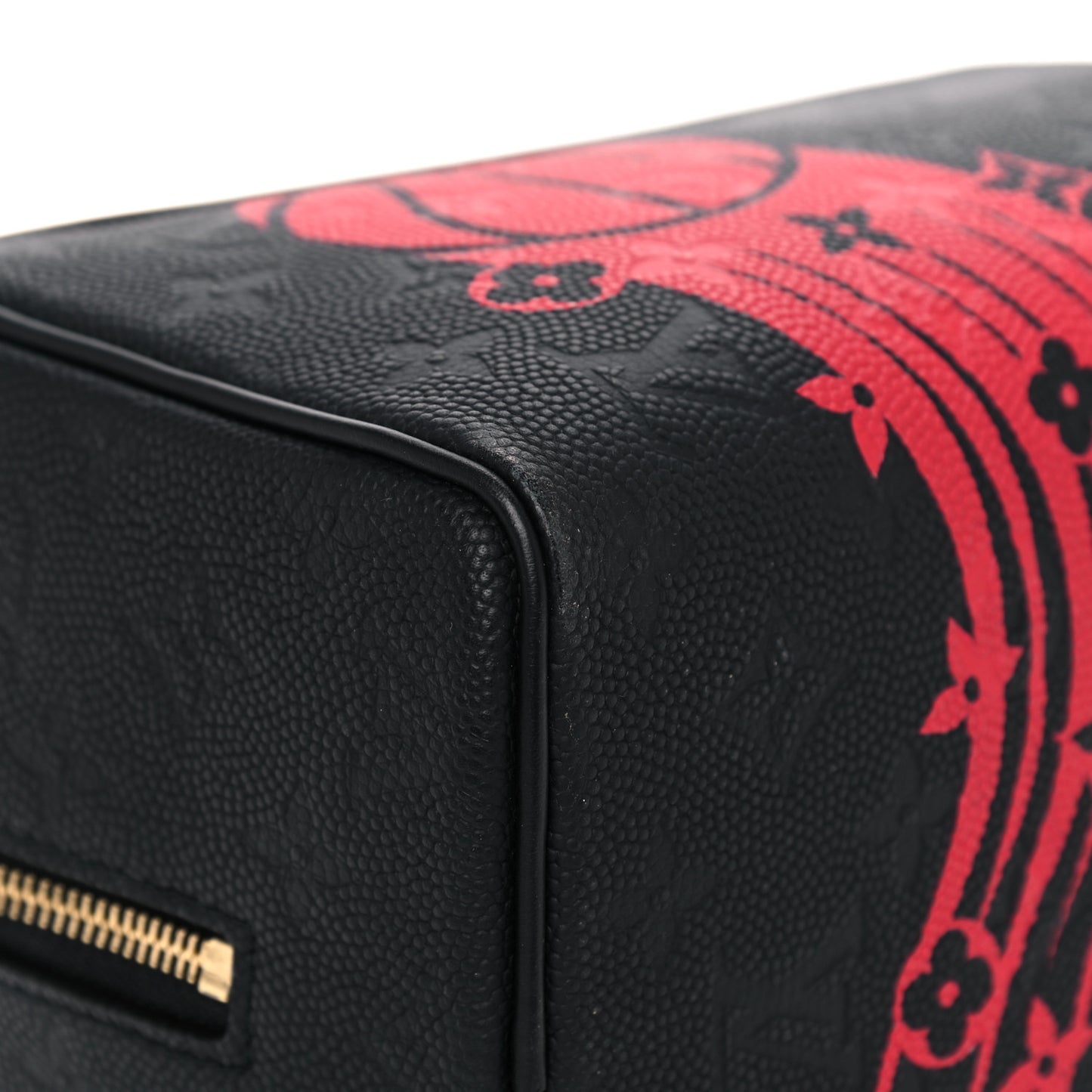X NBA Calfskin Monogram Embossed Cloakroom Dopp Kit Black