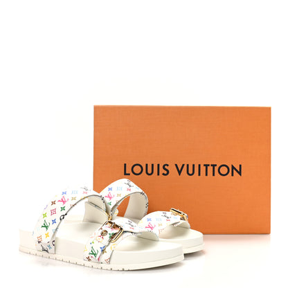 Louis Vuitton LV X TM Monogram Multicolor Bom Dia Comfort Mule Sandals 39.5 White 9 of 9