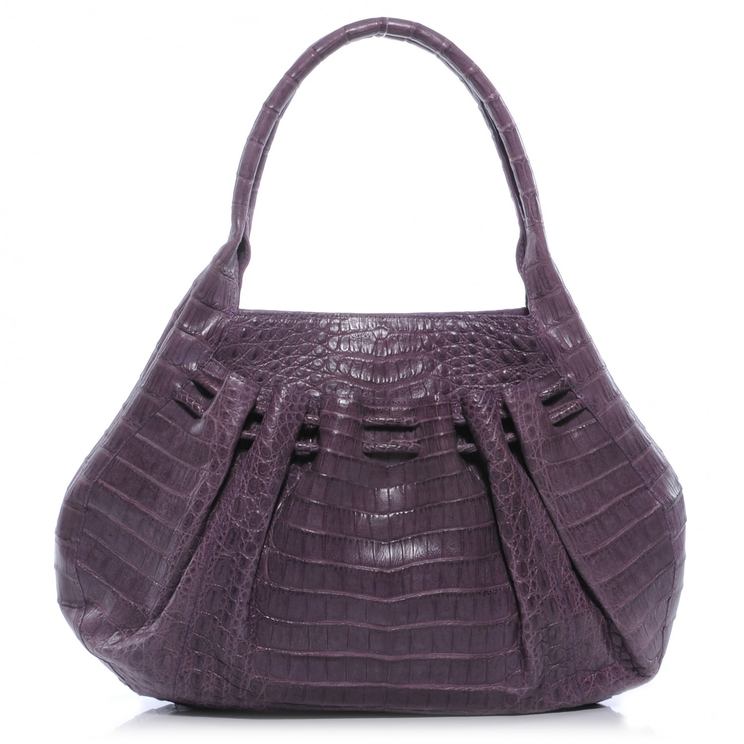 Nancy Gonzalez Crocodile Satchel Purple 1 of 7