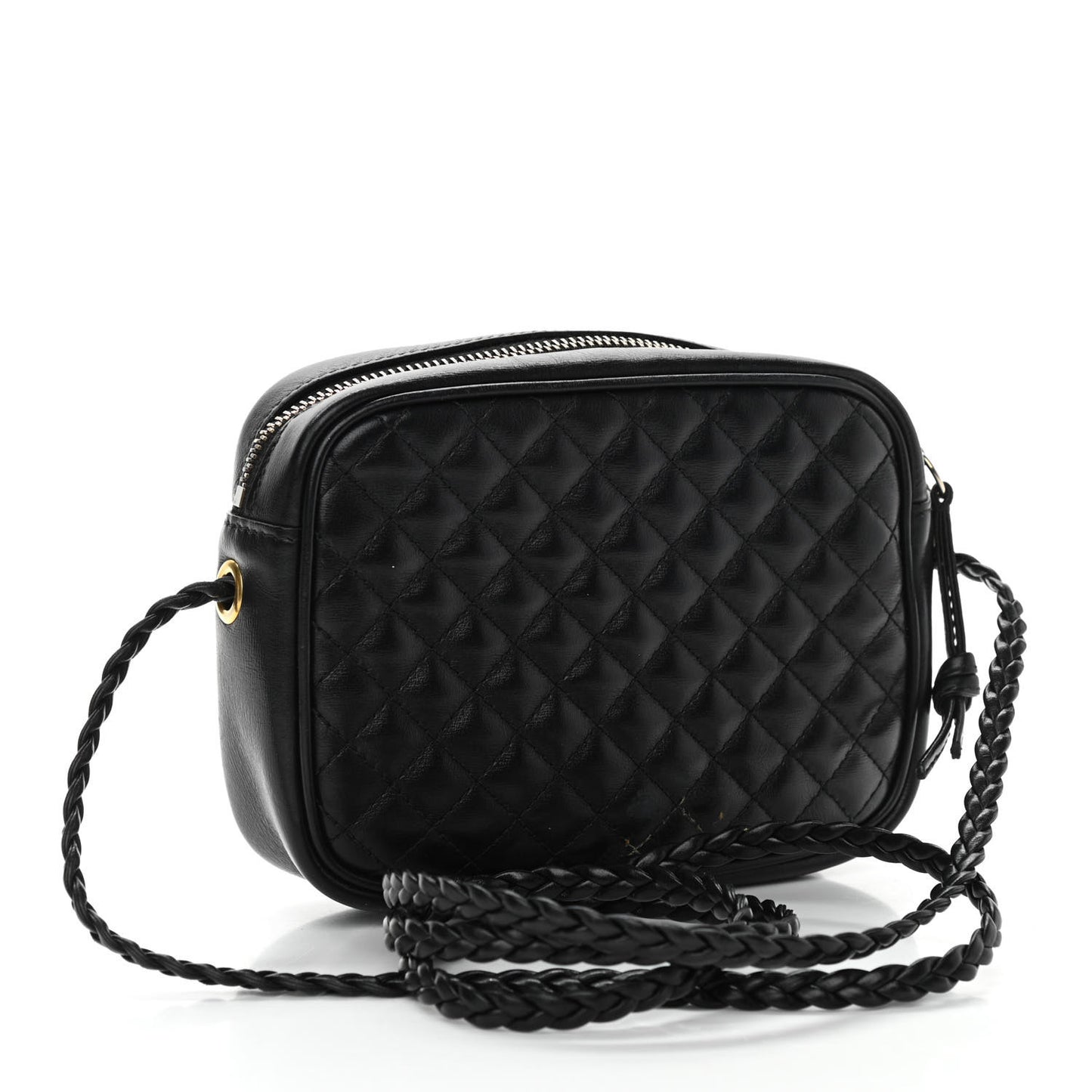 Calfskin Trapuntata Web Mini GG Shoulder Bag Black