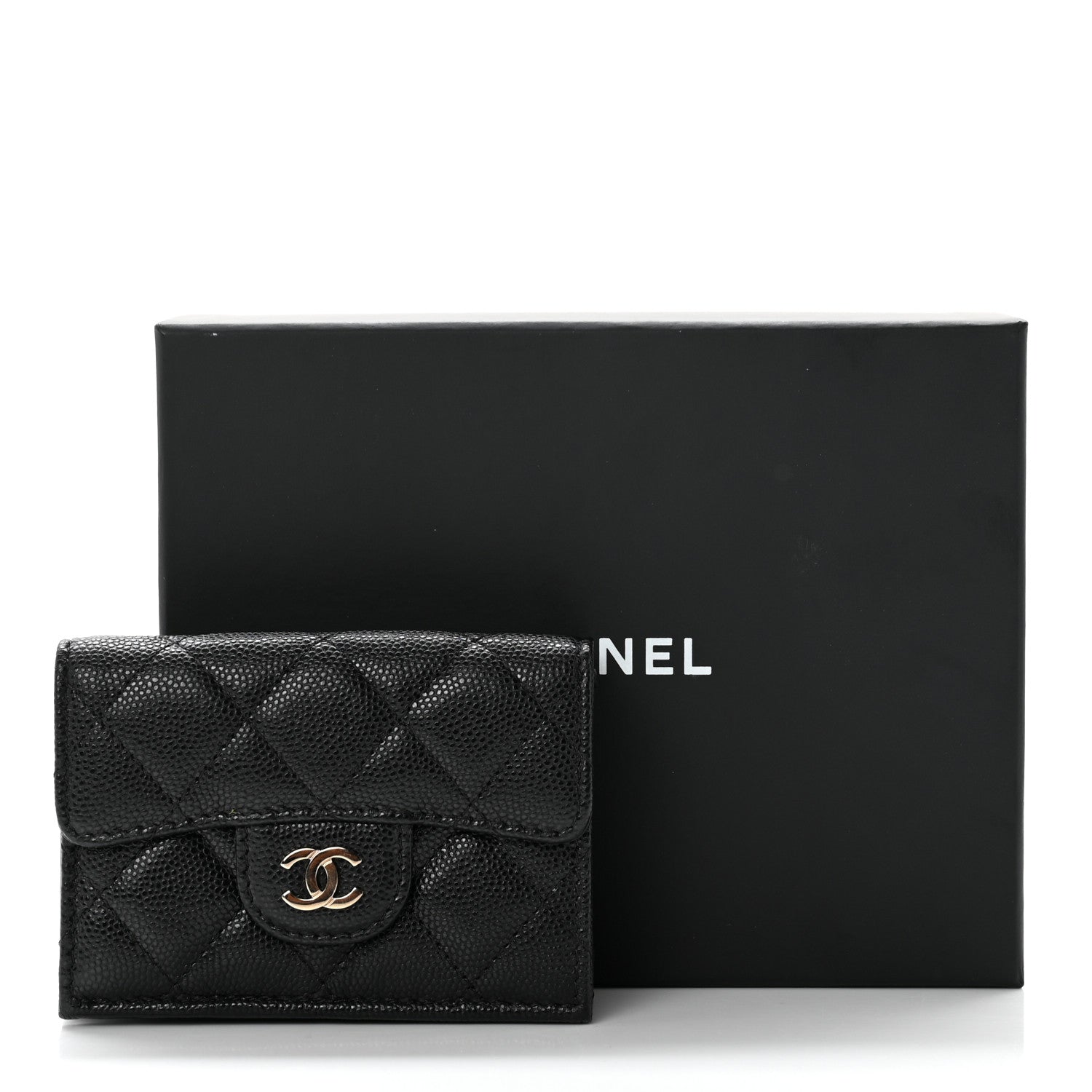 Chanel Caviar Quilted Double Flap Wallet Black 10 of 10
