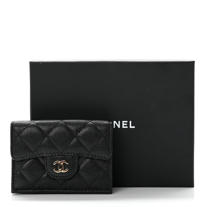 Chanel Caviar Quilted Double Flap Wallet Black 10 of 10