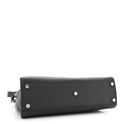 Fendi Cuoio Romano Selleria Bi-Color Medium Peekaboo Iconic Satchel Asfalto Latte 4 of 10