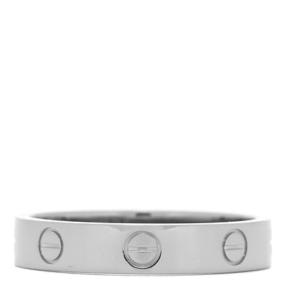 Cartier 18K White Gold 4mm LOVE Wedding Band Ring 57 8 3 of 4