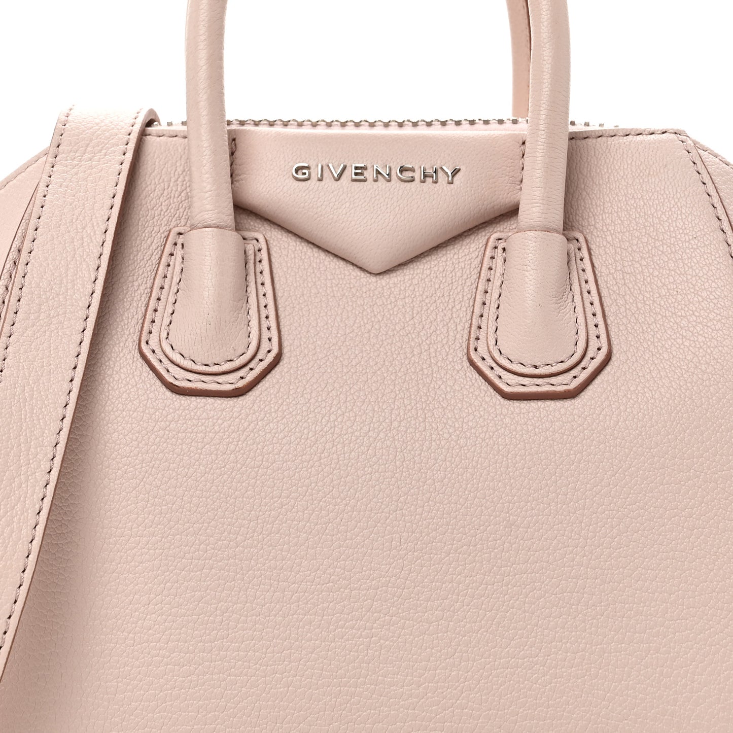 Sugar Goatskin Mini Antigona Pale Pink