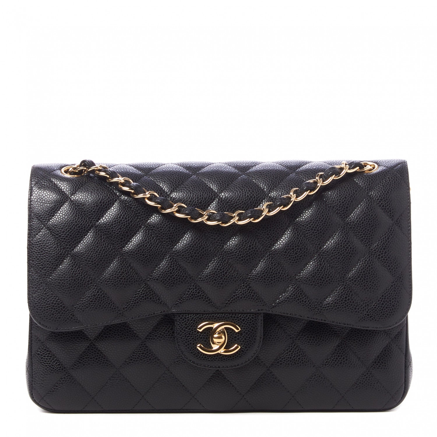 Chanel Caviar Quilted Jumbo Double Flap Black 1 of 10