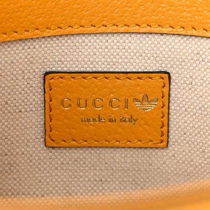 Gucci X ADIDAS Textured Dollar Calfskin Web Trefoil Mini Horsebit 1955 Shoulder Bag Crop Black 6 of 11