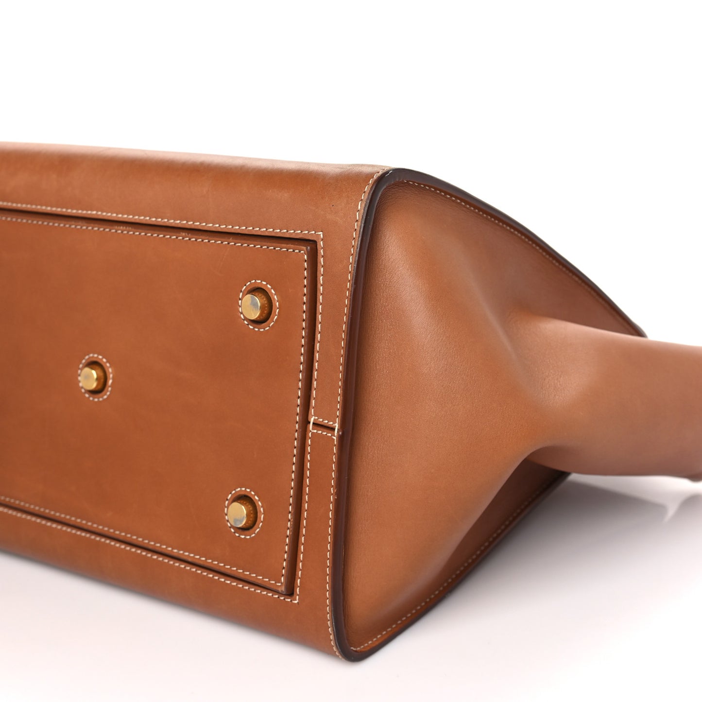 Natural Calfskin Small Tie Knot Tote Tan