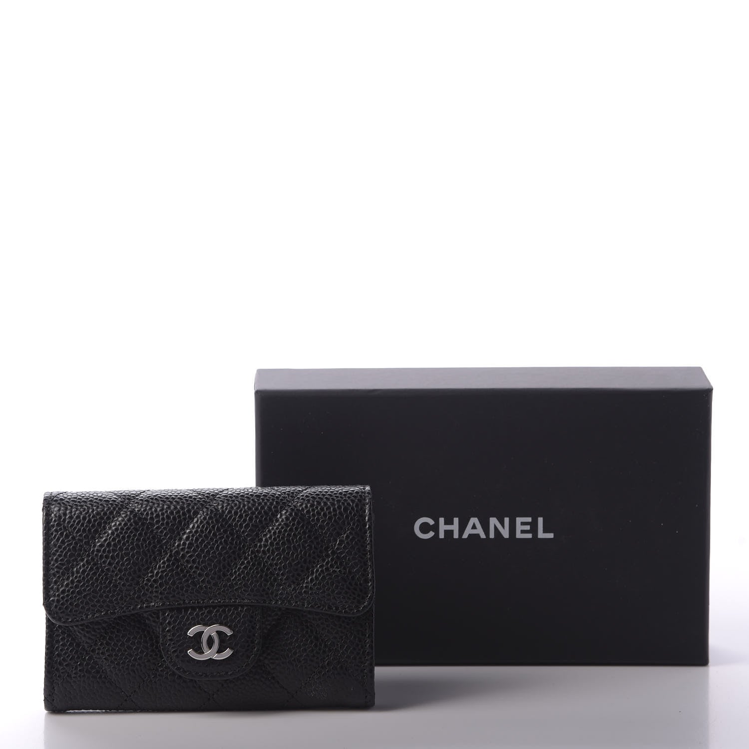 Chanel Caviar Quilted Flap Card Holder Black 9 of 9